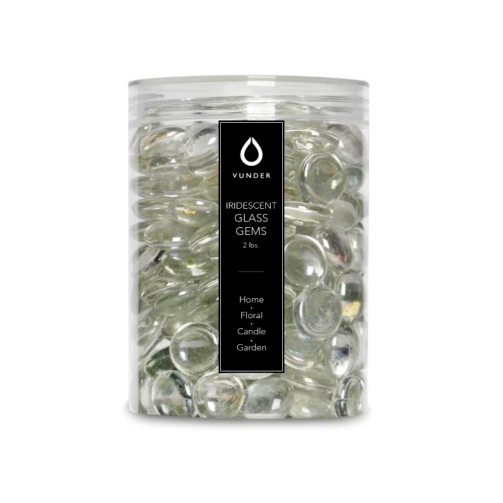 Vunder Iridescent Clear Glass Filler Gems